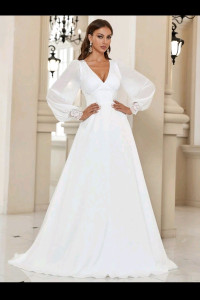 W013 Bridget Long Sleeve Bridal Gown